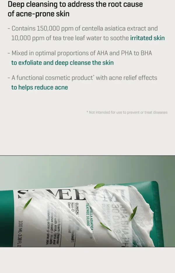 SOME BY MI - AHA,BHA,PHA 30 Days Miracle Acne Clear Foam