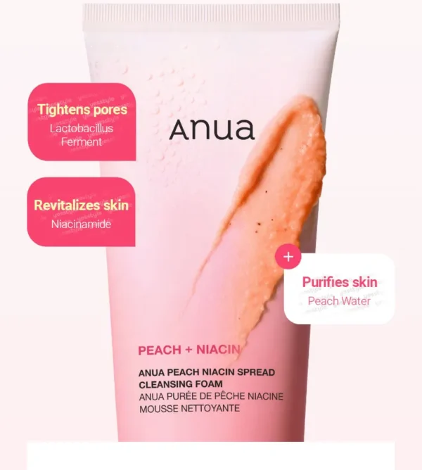 Anua - Peach Niacin Spread Cleansing Foam